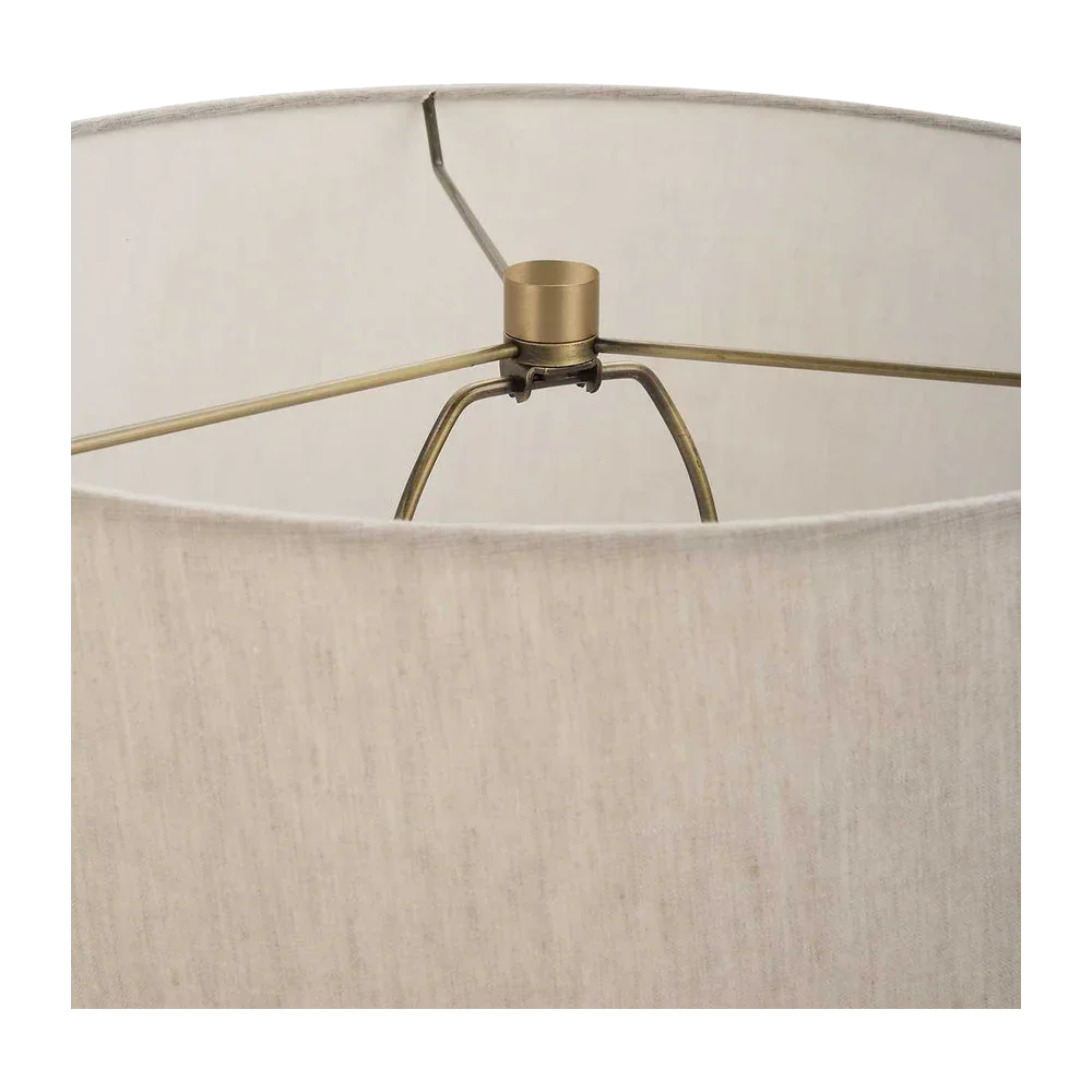 Lampe de table Bravertine Or et Travertin