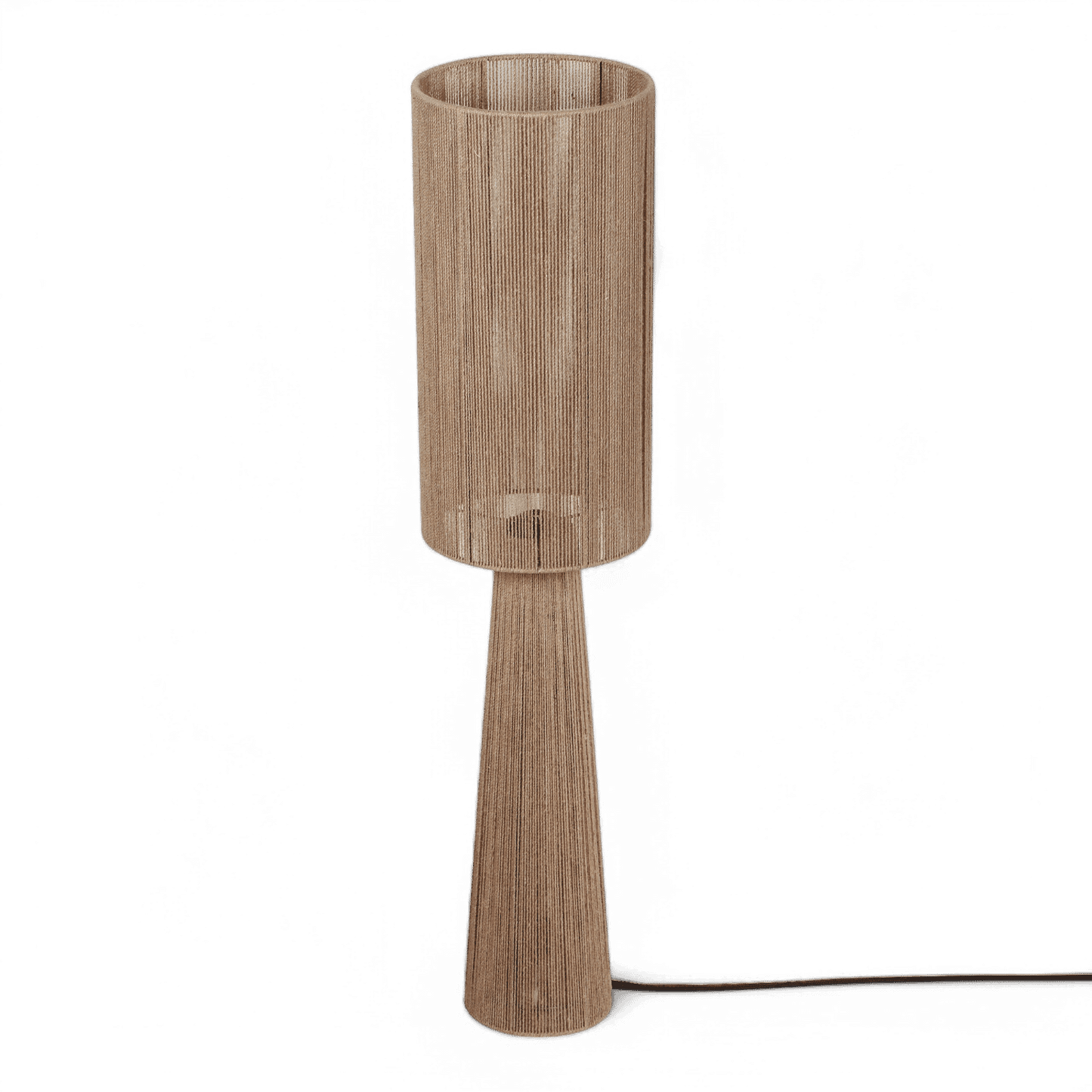 Lampadaire en jute verdoyant