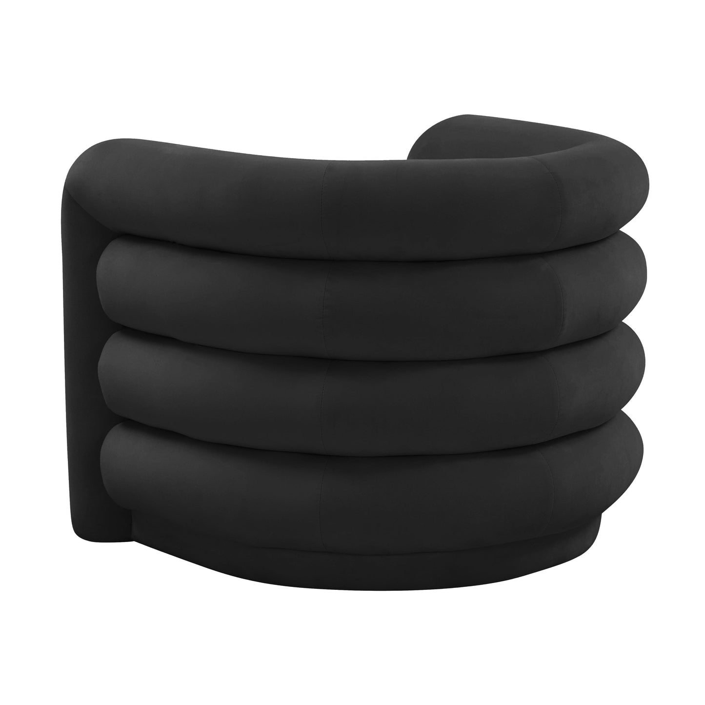 Fauteuil de salon Comet en velours noir