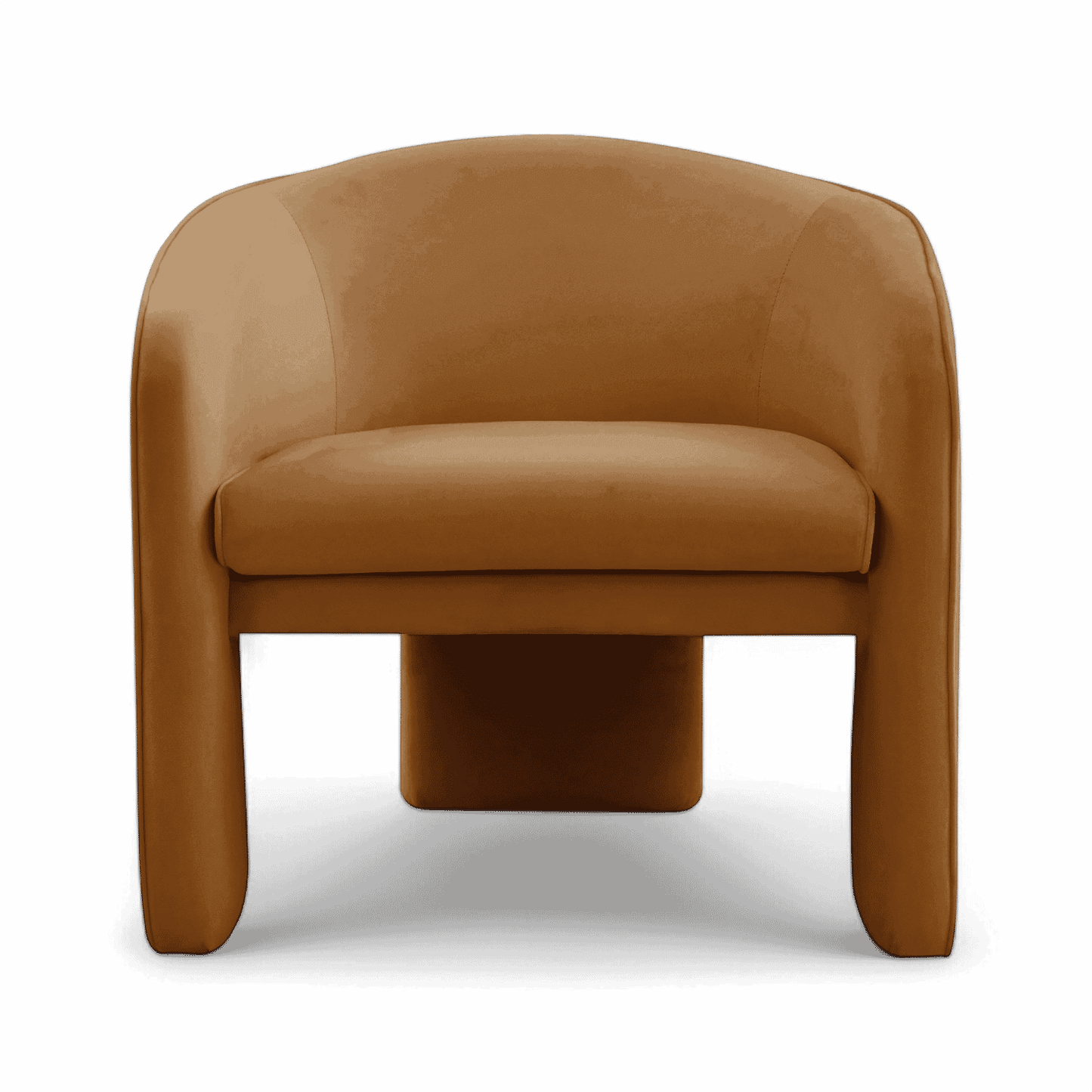 Fauteuil d'appoint Helix en velours camel