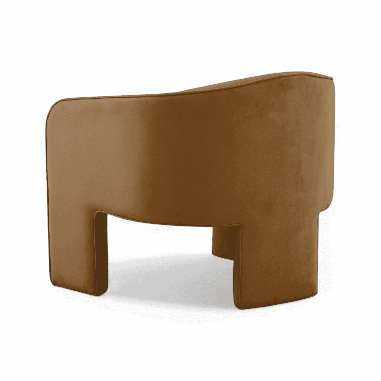 Fauteuil d'appoint Helix en velours camel
