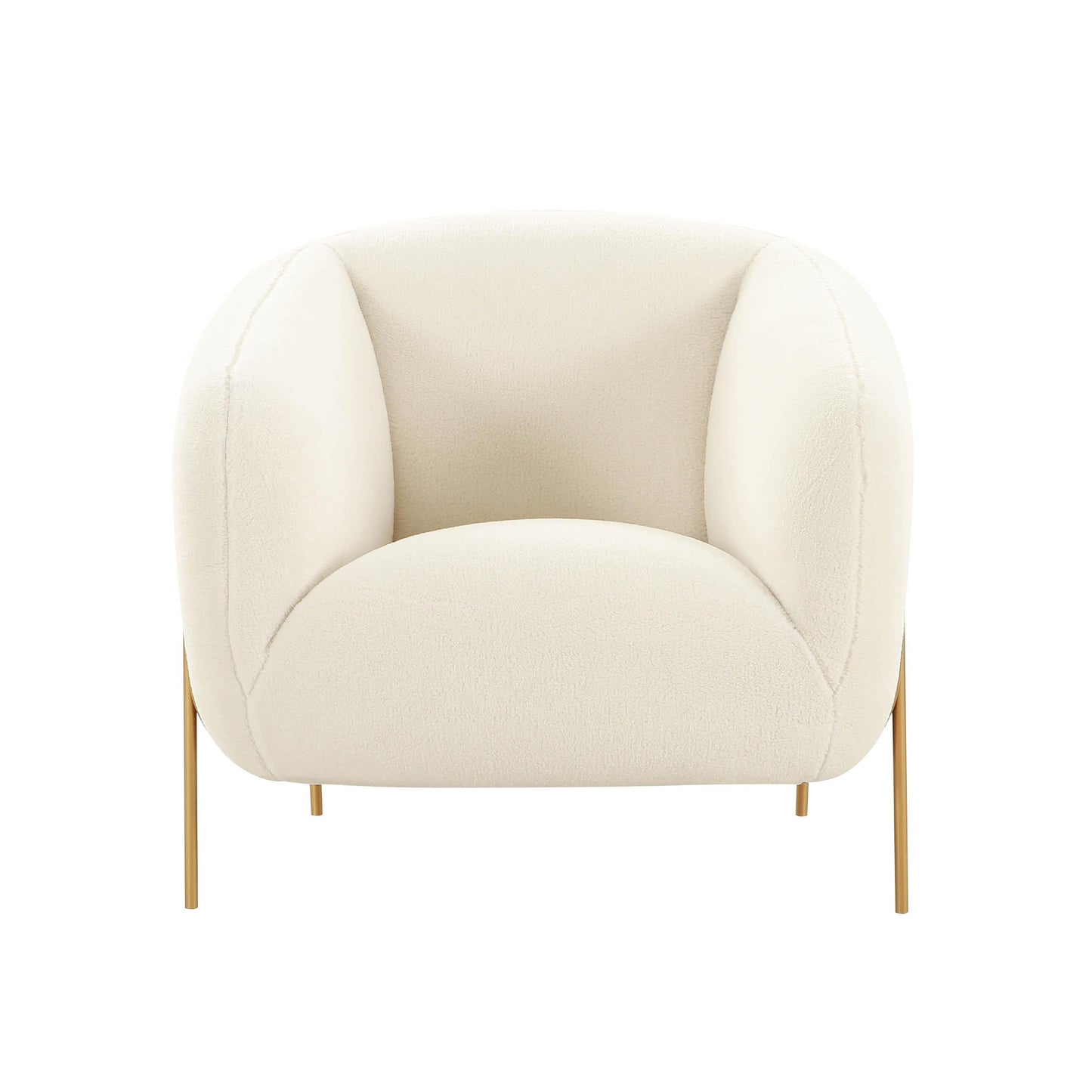 Fauteuil d'appoint en peau de mouton beige Throne