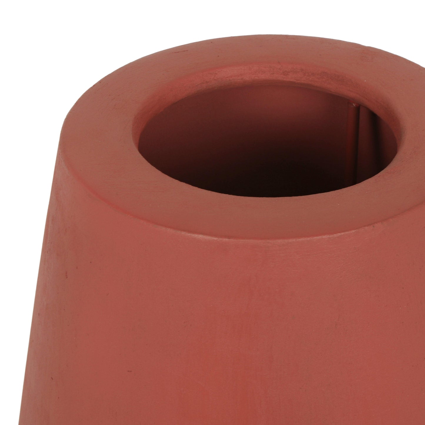 Lampe de table Zen en terre cuite rouge