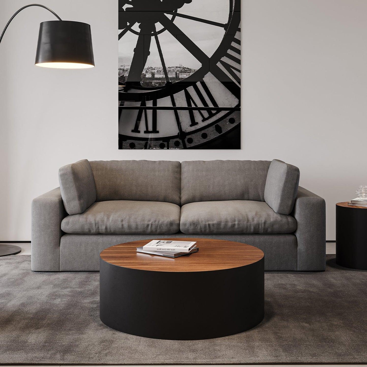 Canapé 3 places Bloom gris