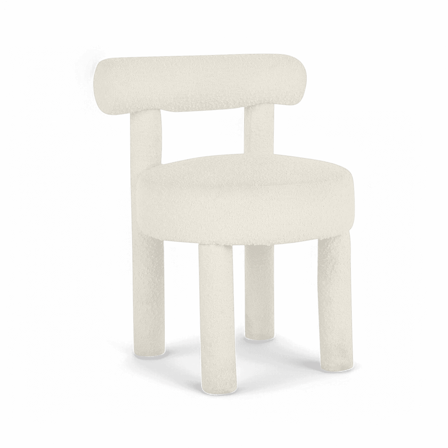 Chaise de salle à manger Arch Off White Boucle