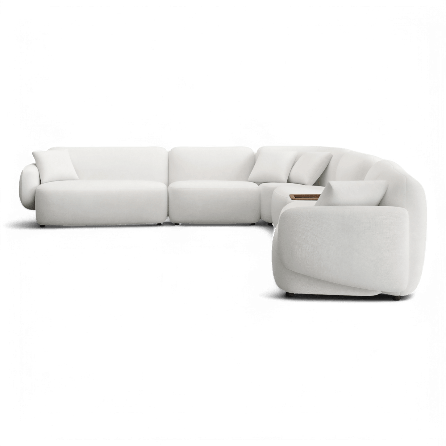 Ensemble de canapés sectionnels extensibles Divano blanc cassé