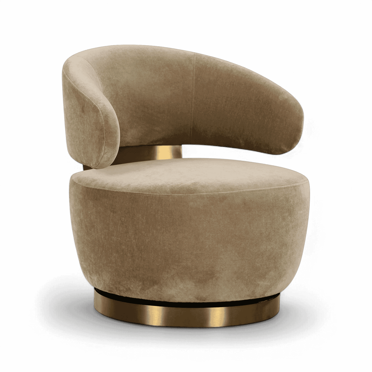 Chaise pivotante en tissu Polaris