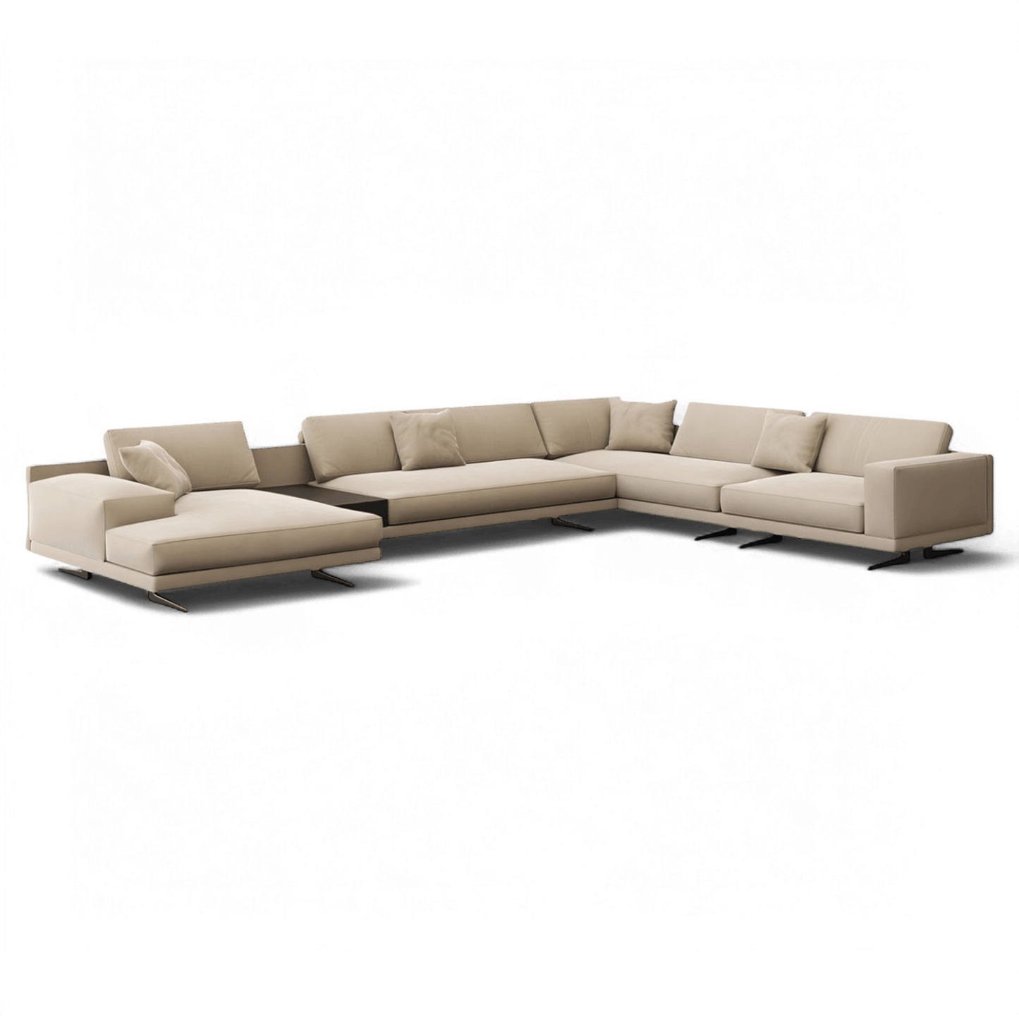 Canapé sectionnel Maestro en velours beige