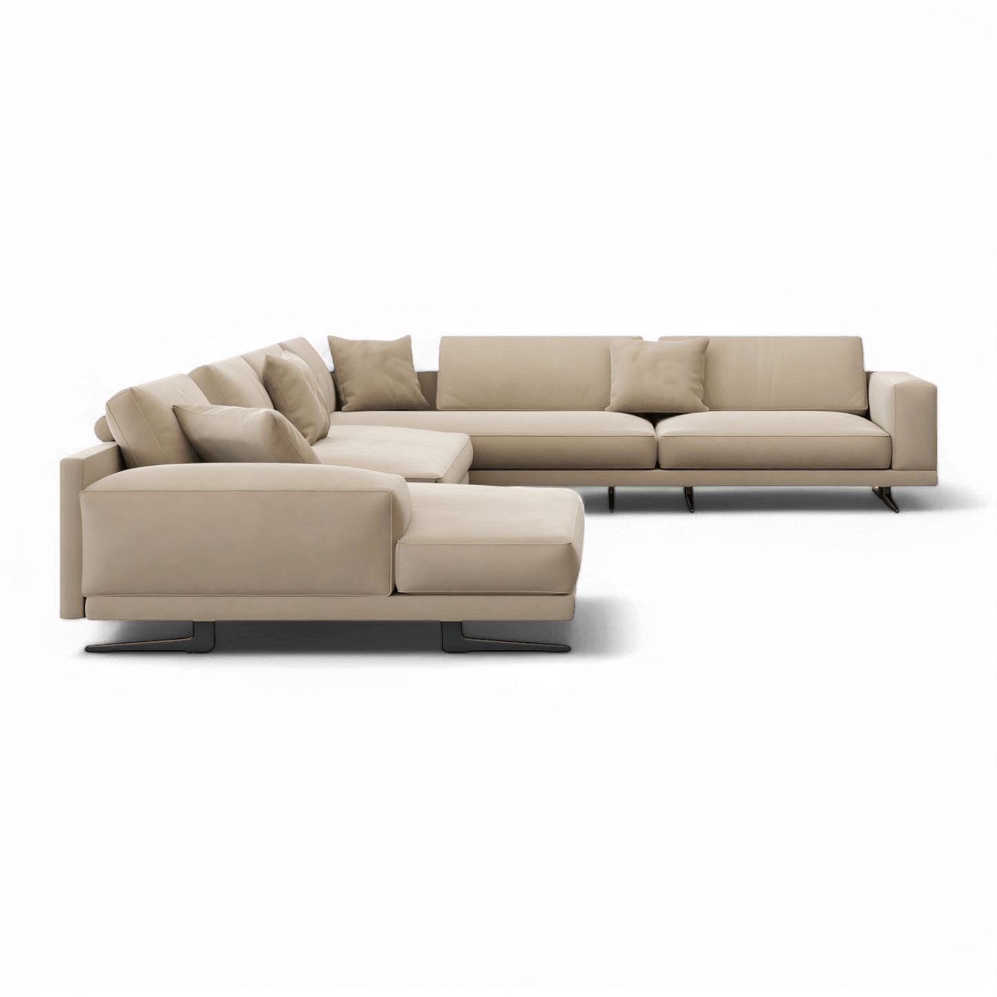 Canapé sectionnel Maestro en velours beige