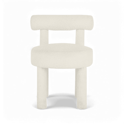 Chaise de salle à manger Arch Off White Boucle