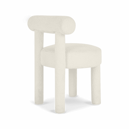 Chaise de salle à manger Arch Off White Boucle