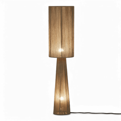 Lampadaire en jute verdoyant