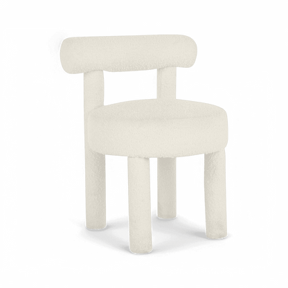 Chaise de salle à manger Arch Off White Boucle