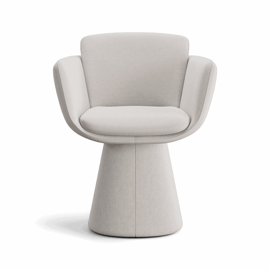 Chaise de salle à manger pivotante Dune beige