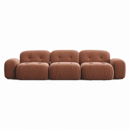 Canapé sectionnel Dune en velours terracotta