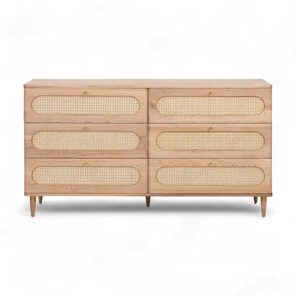 Commode à 6 tiroirs Frost Cane