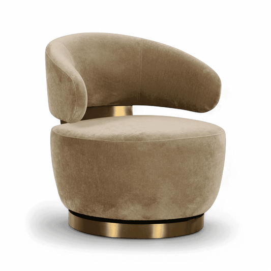 Chaise pivotante en tissu Polaris