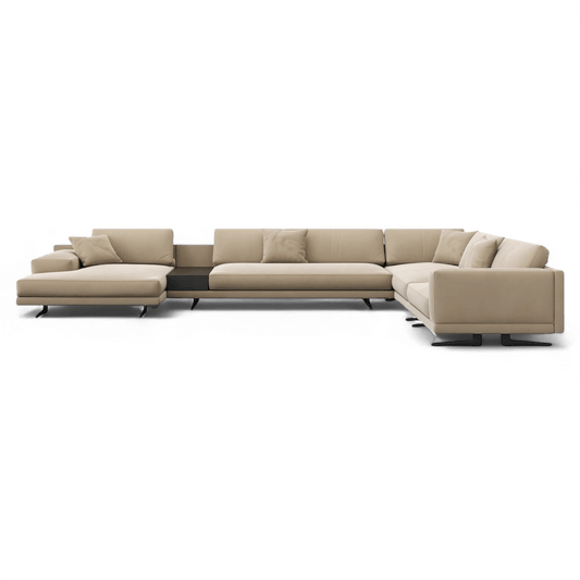 Canapé sectionnel Maestro en velours beige