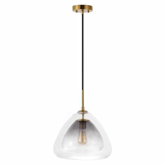 Suspension Orris gris fumé et laiton