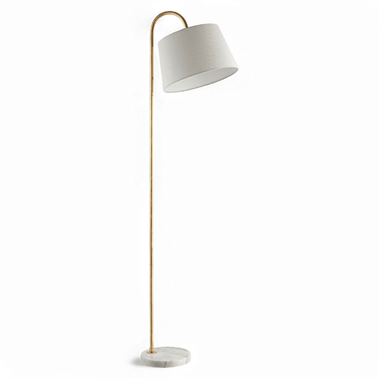 Lampadaire Solis Blanc et Or