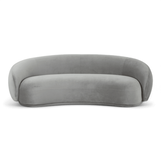 Canapé Urbana en velours gris clair